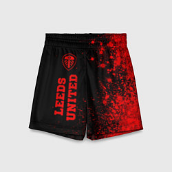 Детские шорты Leeds United - red gradient по-вертикали