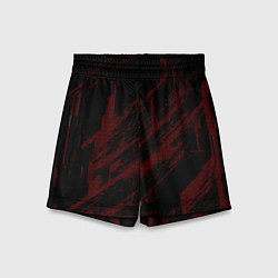 Шорты детские Красные точки на чёрном фоне, цвет: 3D-принт