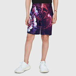 Шорты детские Фрактальный цветок абстракция, цвет: 3D-принт — фото 2