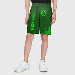 Шорты детские Volvo - green gradient вертикально, цвет: 3D-принт — фото 2