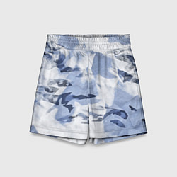 Шорты детские Альпийский камуфляж, цвет: 3D-принт