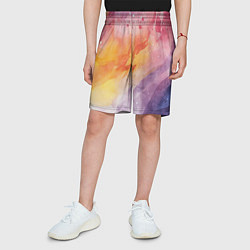 Шорты детские Краски акварели, цвет: 3D-принт — фото 2