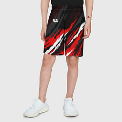 Шорты детские Lixiang - красный языки пламени, цвет: 3D-принт — фото 2