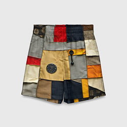 Шорты детские Ретро пэчворк, цвет: 3D-принт