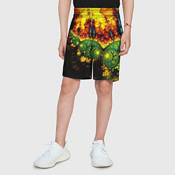 Шорты детские Абстракция осколки, цвет: 3D-принт — фото 2