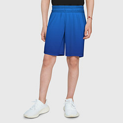 Шорты детские Градиент лазурный синий, цвет: 3D-принт — фото 2