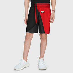 Шорты детские N7 - красная униформа, цвет: 3D-принт — фото 2