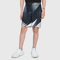 Шорты детские Абстракция город следующего века, цвет: 3D-принт — фото 2