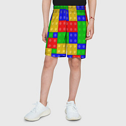 Шорты детские Детали Лего, цвет: 3D-принт — фото 2