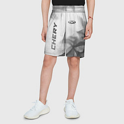 Шорты детские Chery - white gradient вертикально, цвет: 3D-принт — фото 2