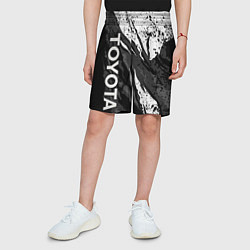 Шорты детские Toyota - белый разрыв, цвет: 3D-принт — фото 2
