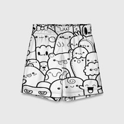 Шорты детские Doodle monsters, цвет: 3D-принт