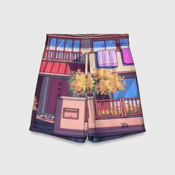 Шорты детские Lo-fi японский стиль улица, цвет: 3D-принт