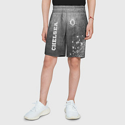 Шорты детские Chelsea - grey gradient вертикально, цвет: 3D-принт — фото 2