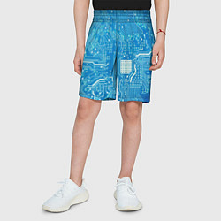 Шорты детские Системная плата, цвет: 3D-принт — фото 2