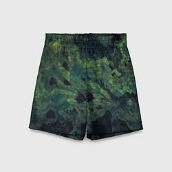 Шорты детские Абстракция - green camouflage background, цвет: 3D-принт