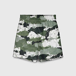 Шорты детские Текстурный камуфляж, цвет: 3D-принт