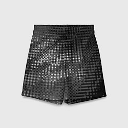 Шорты детские Тёмный чёрно-серый абстарктный, цвет: 3D-принт