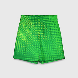 Шорты детские Сочный зелёный абстрактный, цвет: 3D-принт