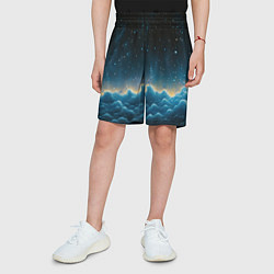 Шорты детские Облака и черное небо текстура, цвет: 3D-принт — фото 2