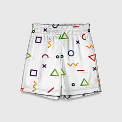 Шорты детские Геометрический хаос, цвет: 3D-принт