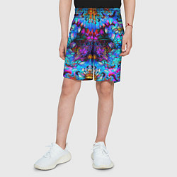 Шорты детские Абстракция стекло узор, цвет: 3D-принт — фото 2