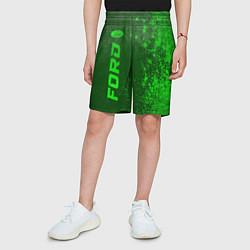 Шорты детские Ford - green gradient по-вертикали, цвет: 3D-принт — фото 2