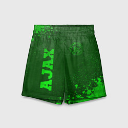 Шорты детские Ajax - green gradient вертикально, цвет: 3D-принт
