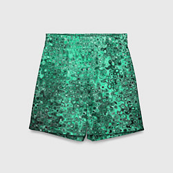 Шорты детские Бирюзовый аквамарин абстрактная текстура, цвет: 3D-принт