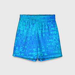 Шорты детские Голубой неоновый абстрактная текстура, цвет: 3D-принт