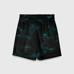 Шорты детские Color black turquoise, цвет: 3D-принт