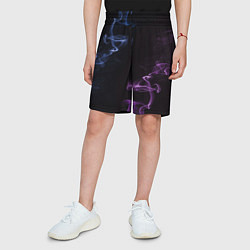 Шорты детские Color black blue pink, цвет: 3D-принт — фото 2