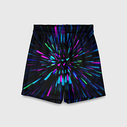 Шорты детские Neon rods, цвет: 3D-принт