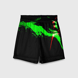 Детские шорты Color black green red