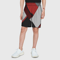 Шорты детские Color black red grey, цвет: 3D-принт — фото 2
