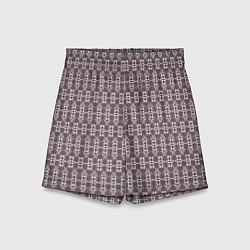 Шорты детские Геометрический узор какао с молоком, цвет: 3D-принт