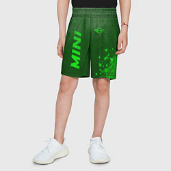 Шорты детские Mini - green gradient вертикально, цвет: 3D-принт — фото 2