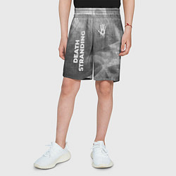 Шорты детские Death Stranding - grey gradient вертикально, цвет: 3D-принт — фото 2