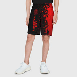 Шорты детские Leicester City - red gradient по-вертикали, цвет: 3D-принт — фото 2