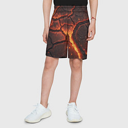 Шорты детские Огонь и лава, цвет: 3D-принт — фото 2