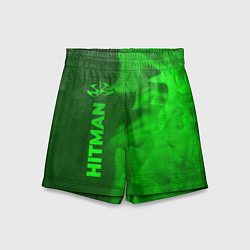 Детские шорты Hitman - green gradient по-вертикали
