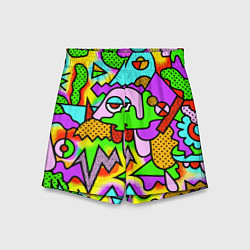Шорты детские Абстрактный цветной паттерн, цвет: 3D-принт