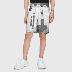 Шорты детские Death Stranding - white gradient вертикально, цвет: 3D-принт — фото 2