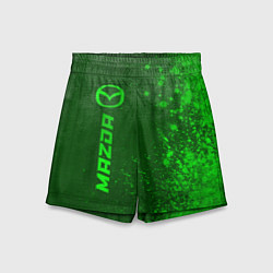 Шорты детские Mazda - green gradient по-вертикали, цвет: 3D-принт