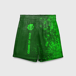 Шорты детские Gears of War - green gradient по-вертикали, цвет: 3D-принт