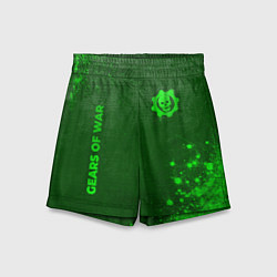 Детские шорты Gears of War - green gradient вертикально