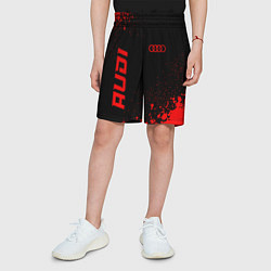 Шорты детские Audi - red gradient вертикально, цвет: 3D-принт — фото 2