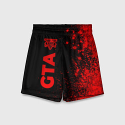 Шорты детские GTA - red gradient по-вертикали, цвет: 3D-принт
