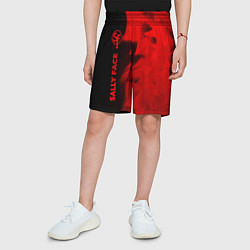 Шорты детские Sally Face - red gradient по-вертикали, цвет: 3D-принт — фото 2