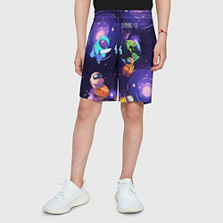 Шорты детские Among Us космос, цвет: 3D-принт — фото 2